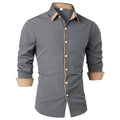 Slim Fit Dress Shirt with Contrast Trim